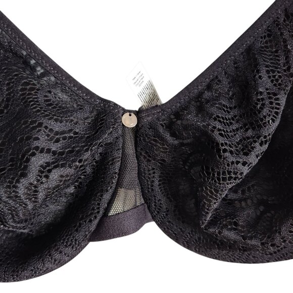 Chantelle Bra 38C Black Women's C Jolie Full Coverage Underwire Back Close NEW - Picture 2 of 11